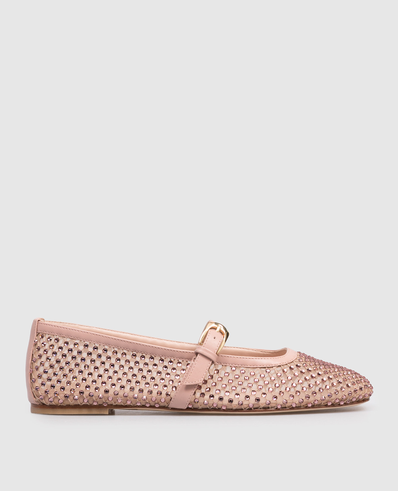 Bareitall pink ballet flats with crystals