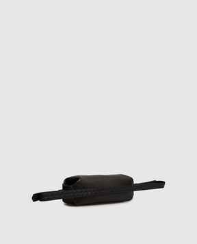Serapian Black leather bag with logo print SRCMOMML740416A001