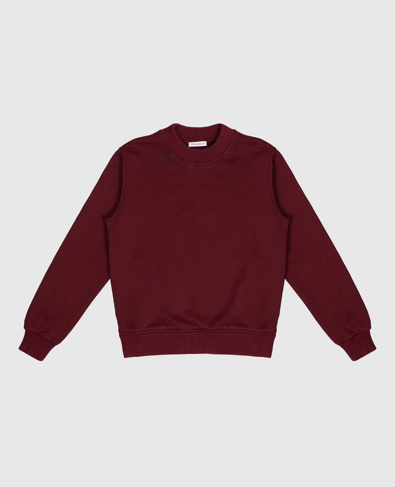 Children's burgundy sweatshirt with logo embroidery Dolce&Gabbana