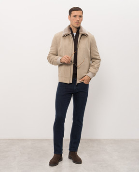 Bertolo Cashmere Brown cashmere and silk jumper 900071000006