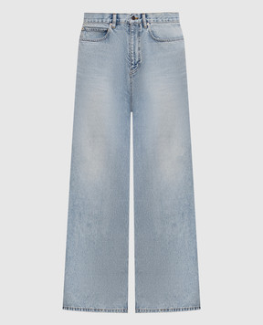 Balenciaga Blue jeans with logo patch A001OETBP48