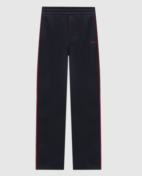 Alexander McQueen Blue insulated sweatpants with logo 852206QXACH