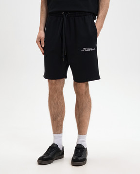 Off-White Black shorts with logo print 44MCI013S26F007