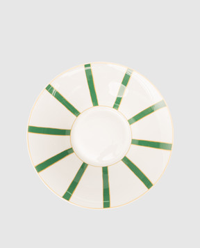 Geminiano Cozzi 1765 White porcelain deep plate Striche Verdi e Oro TTCMI26269036