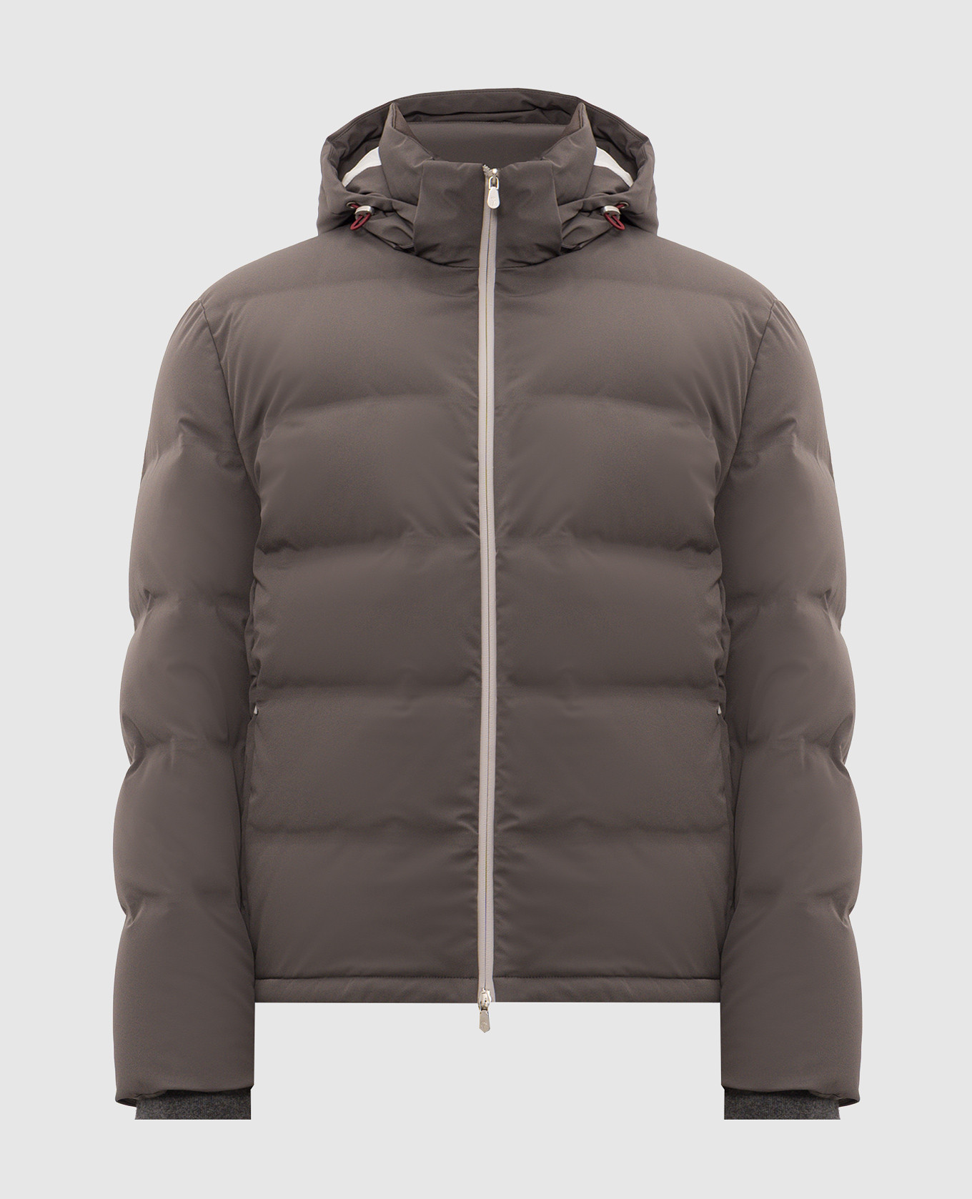 Gray down jacket