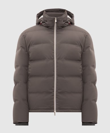 Gray down jacket