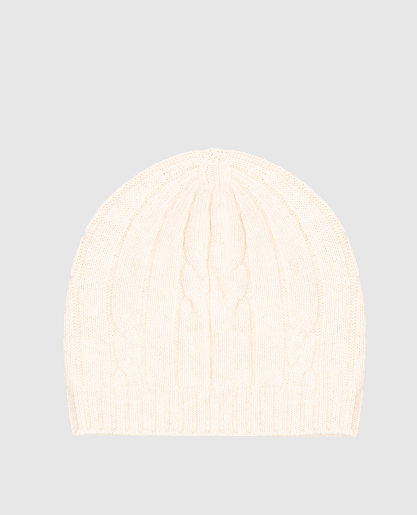 Beige wool and silk hat