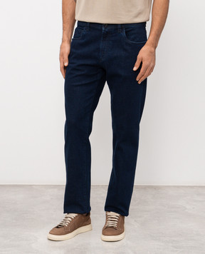 Scissor Scriptor Blue Costantino jeans with monogram COSTANTINOT153735
