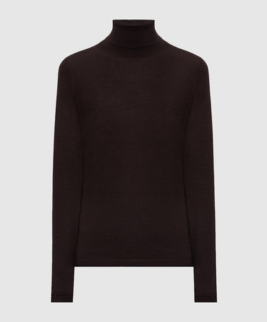 Bruine kasjmier coltrui met monil ketting