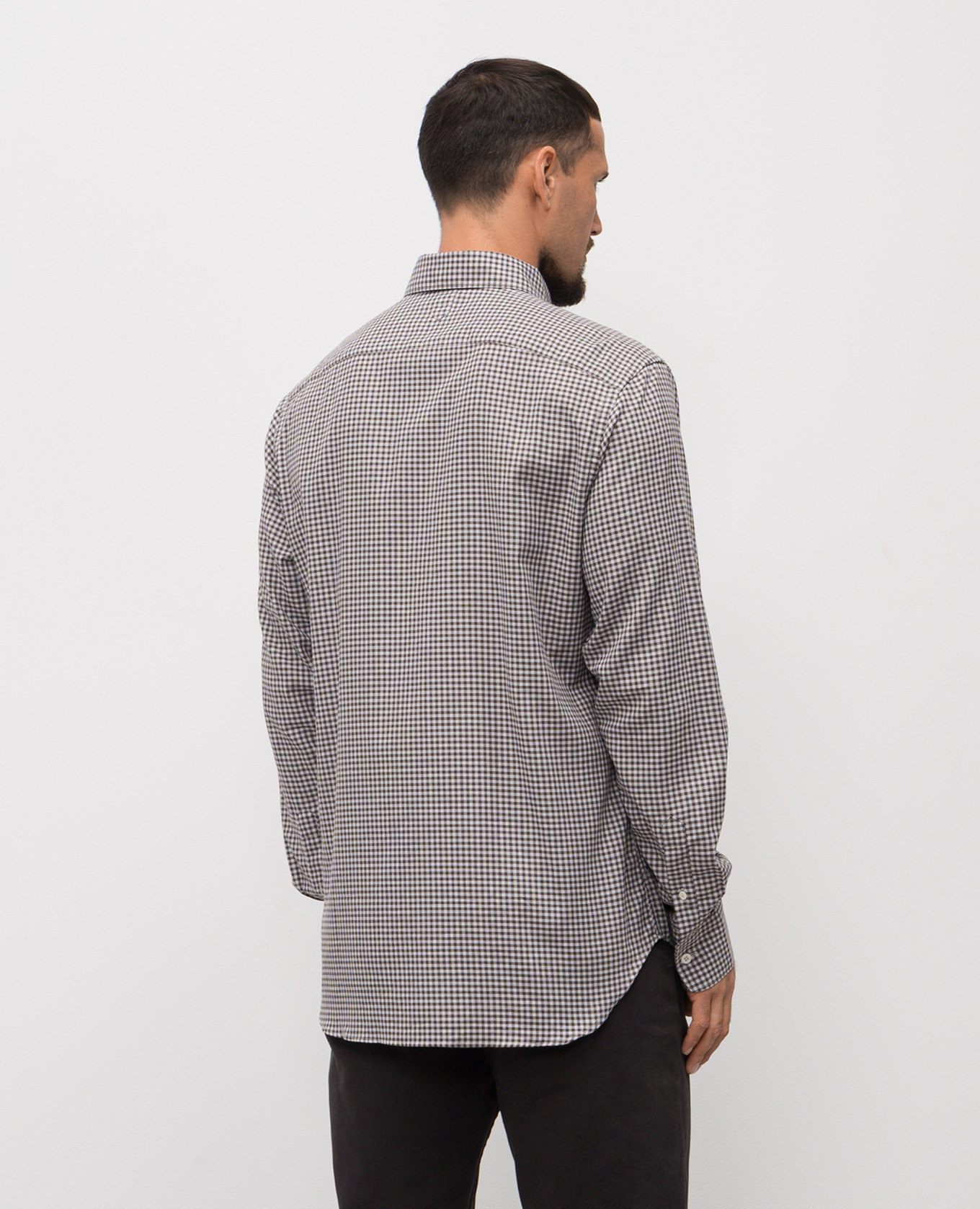 

Brown checkered shirt Canali