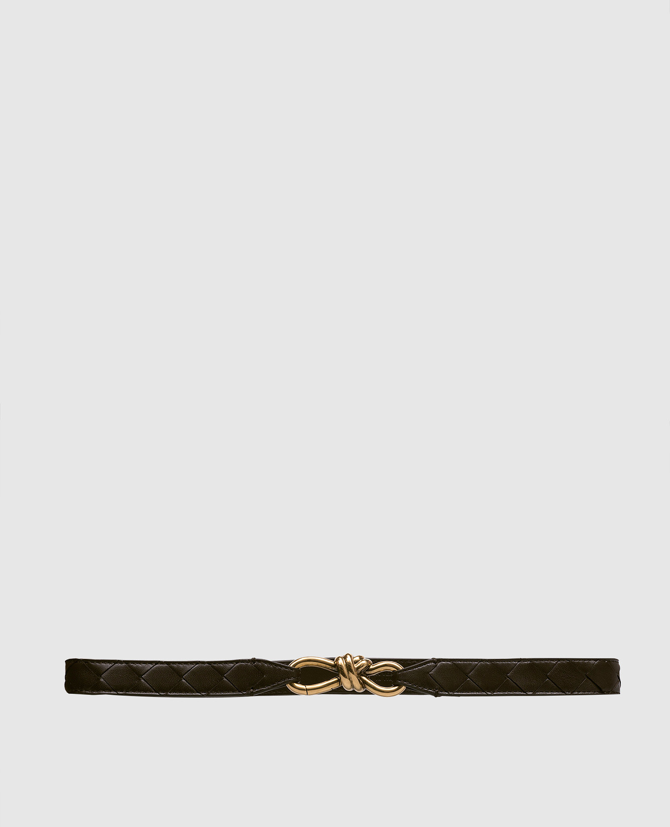 

Brown leather adjustable belt with weaving Bottega Veneta