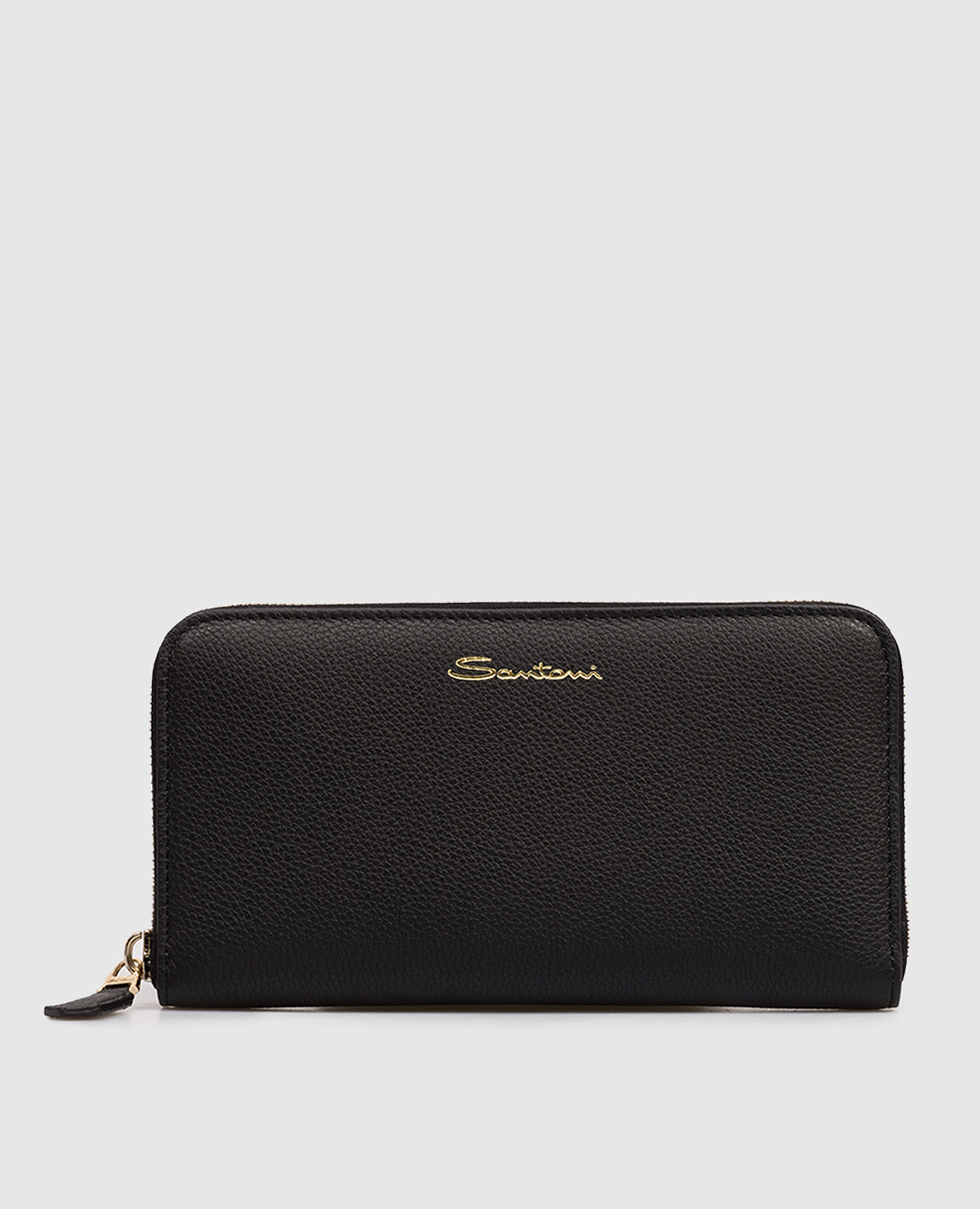 

Black wallet with logo Santoni