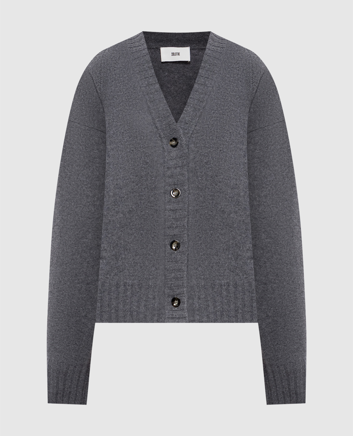 Gray wool cardigan