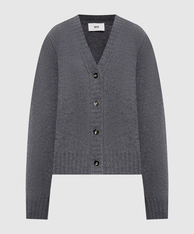 Gray wool cardigan