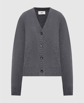 Solotre Gray wool cardigan M3AC0008