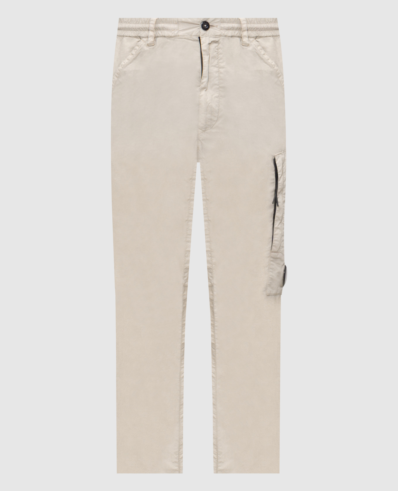 Grey pants with logo patch