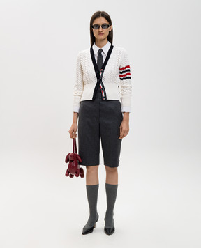 Thom Browne White wool cardigan FKC675BY1024