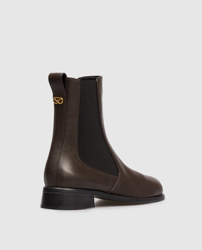 Sergio Rossi Avenue brown leather chelsea boots B10100MFL352