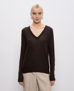 JOSEPH Cashair brown cashmere pullover JF009540