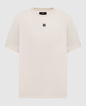 AMIRI Beige T-shirt with embroidered monogram AWTOJR1011