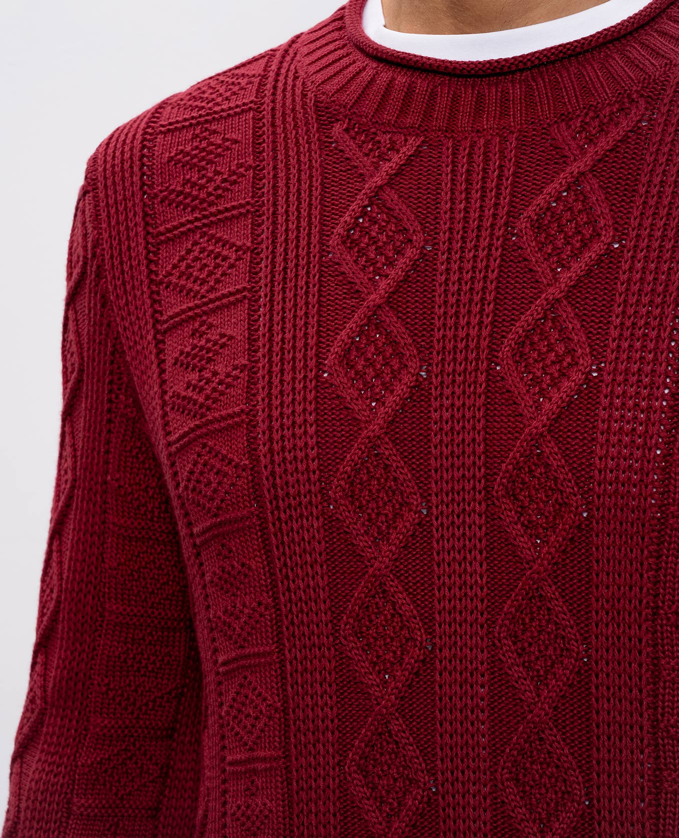 

Burgundy patterned sweater Brunello Cucinelli