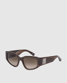 Balenciaga Brown Nano Sunglasses 858833T0039