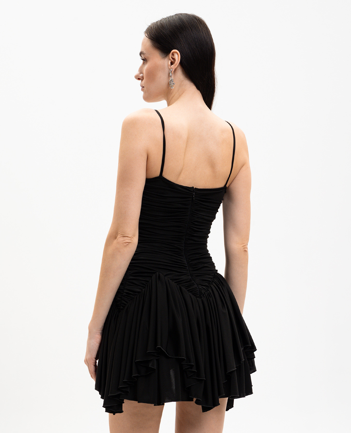 Black dress with drapery David Koma 4