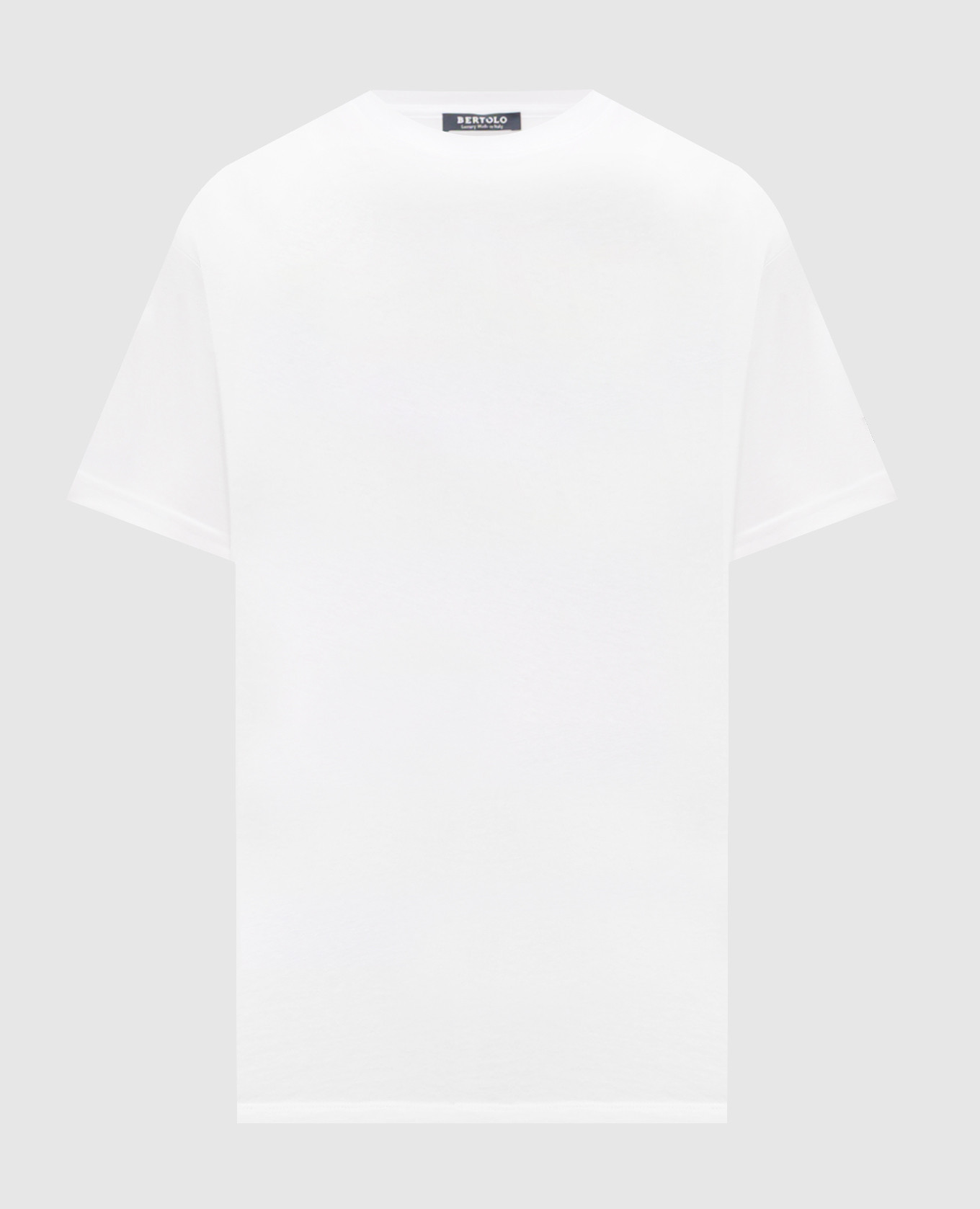 White T-shirt with embroidered emblem