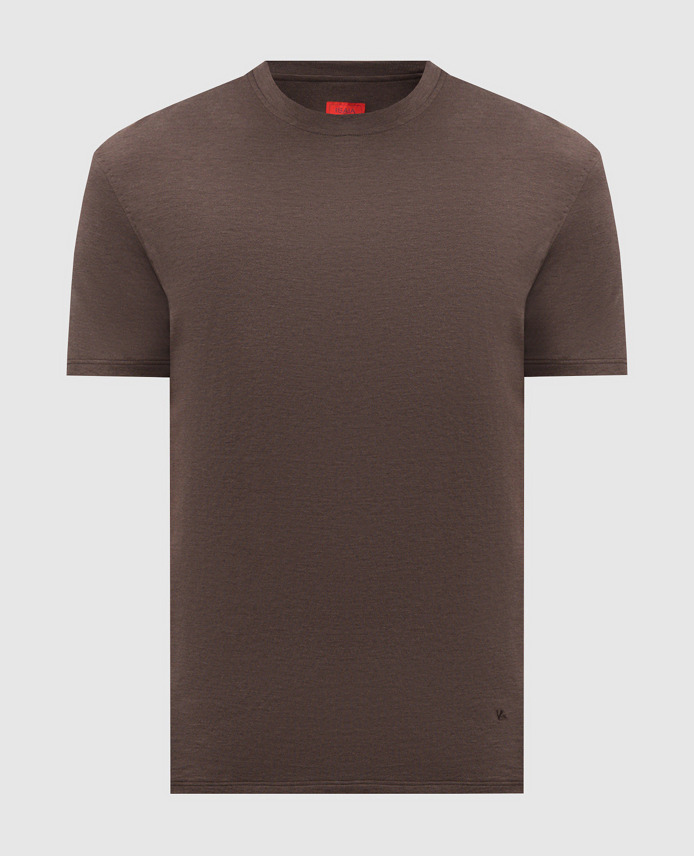 Brown silk t-shirt