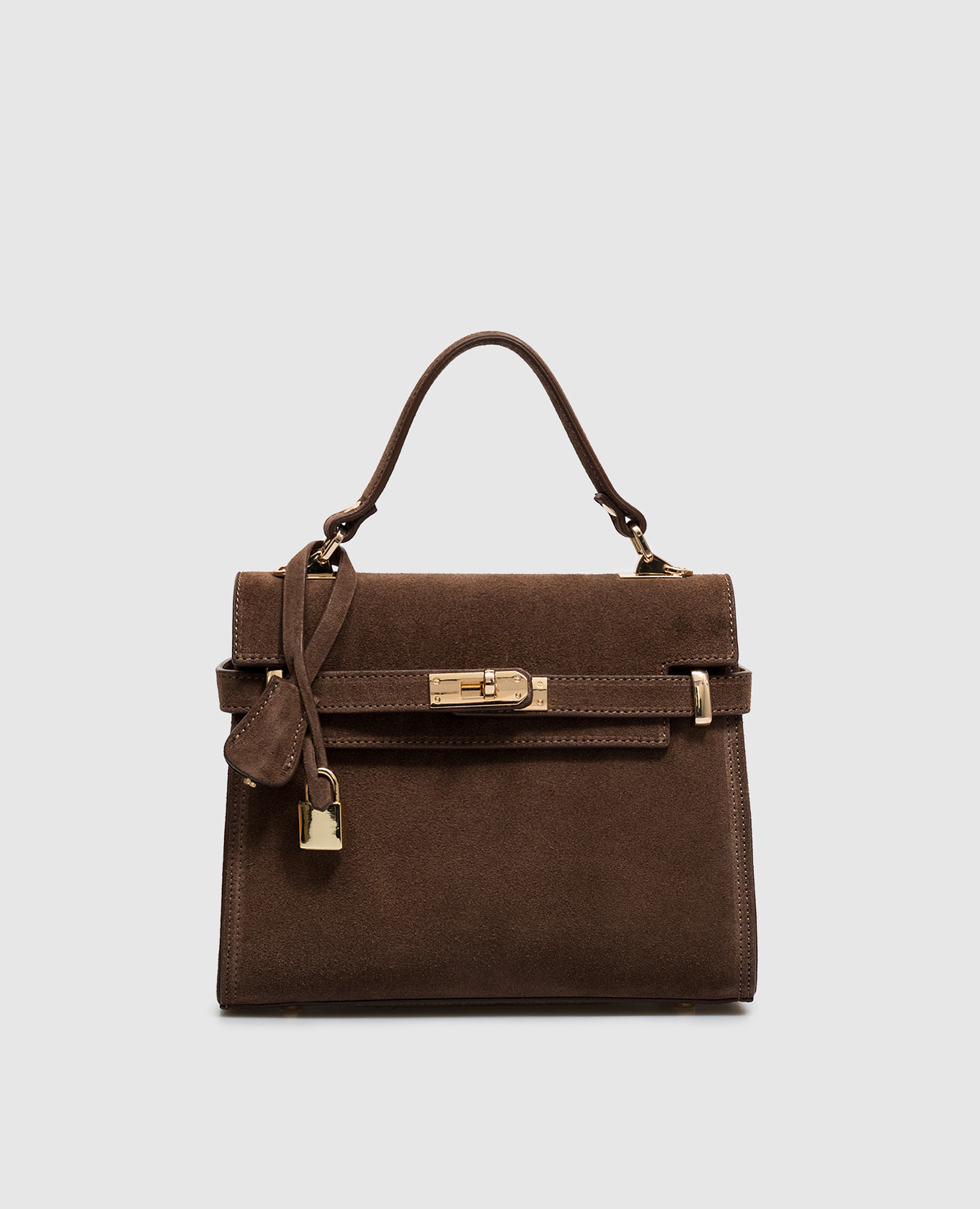 Brown suede bag