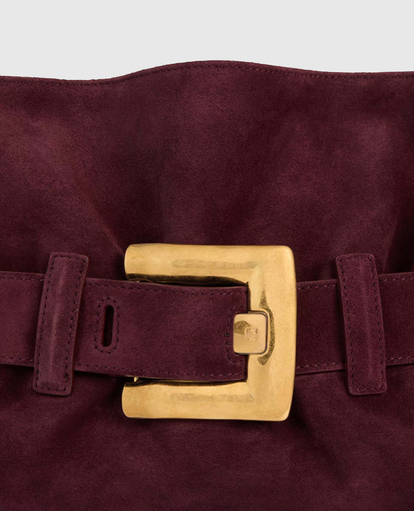 Anthem burgundy suede bag Balmain 5