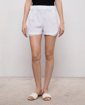 Versace White shorts with lace 10230551A13878