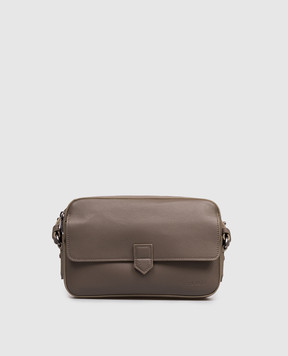 Canali Brown leather bag with embossed logo NA00226P326130