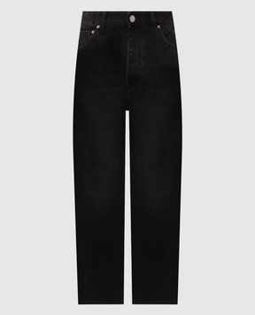 Vetements Black jeans with holes MH27DJ087B