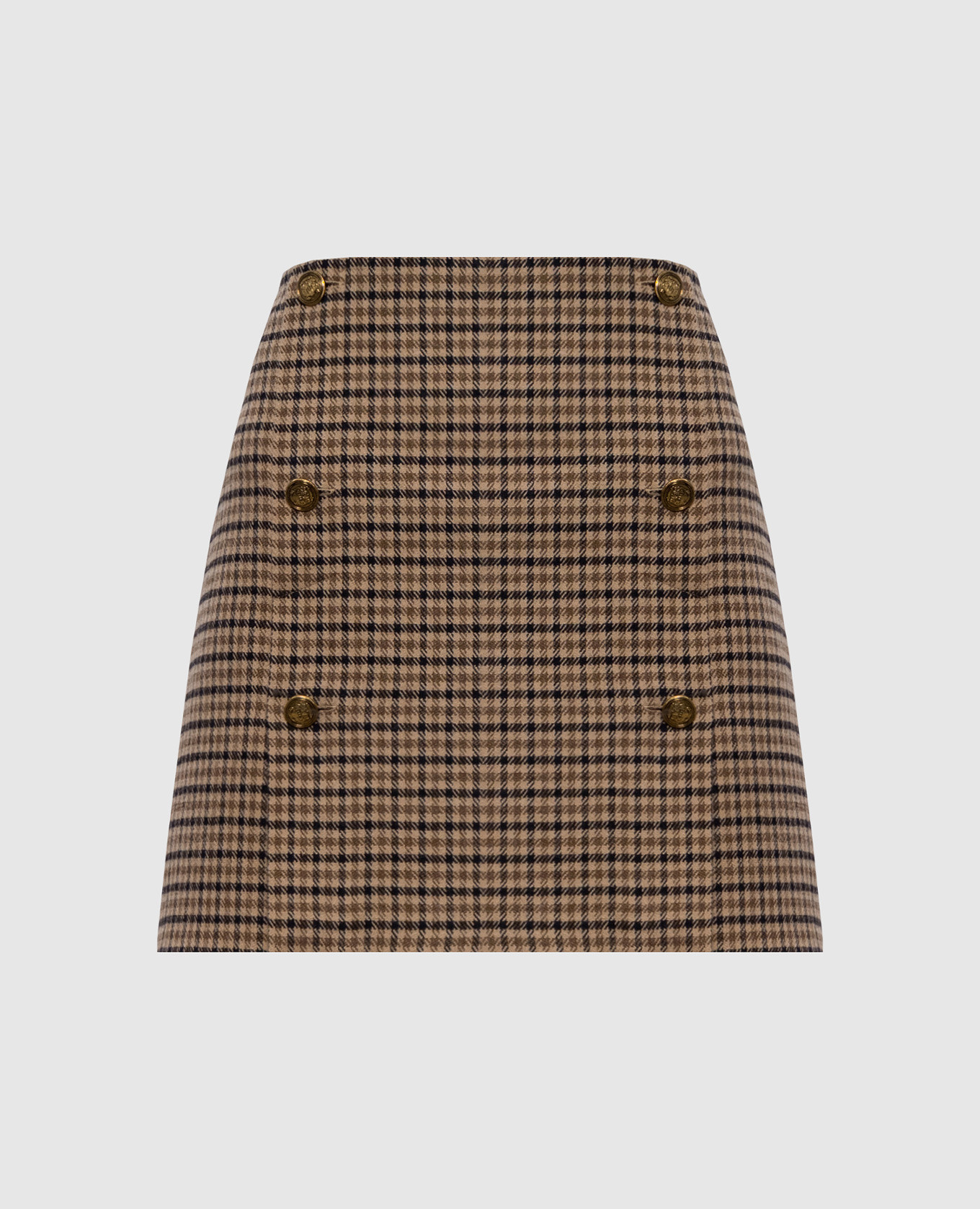 

Beige mini skirt with patterned wool Twinset