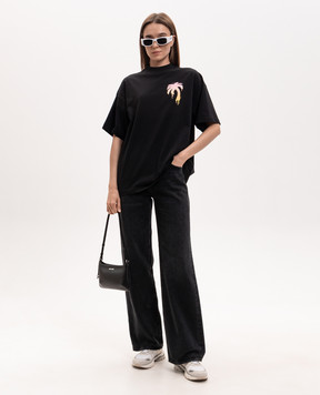 Palm Angels Black T-shirt I Love PA PWAA07BS26JER004
