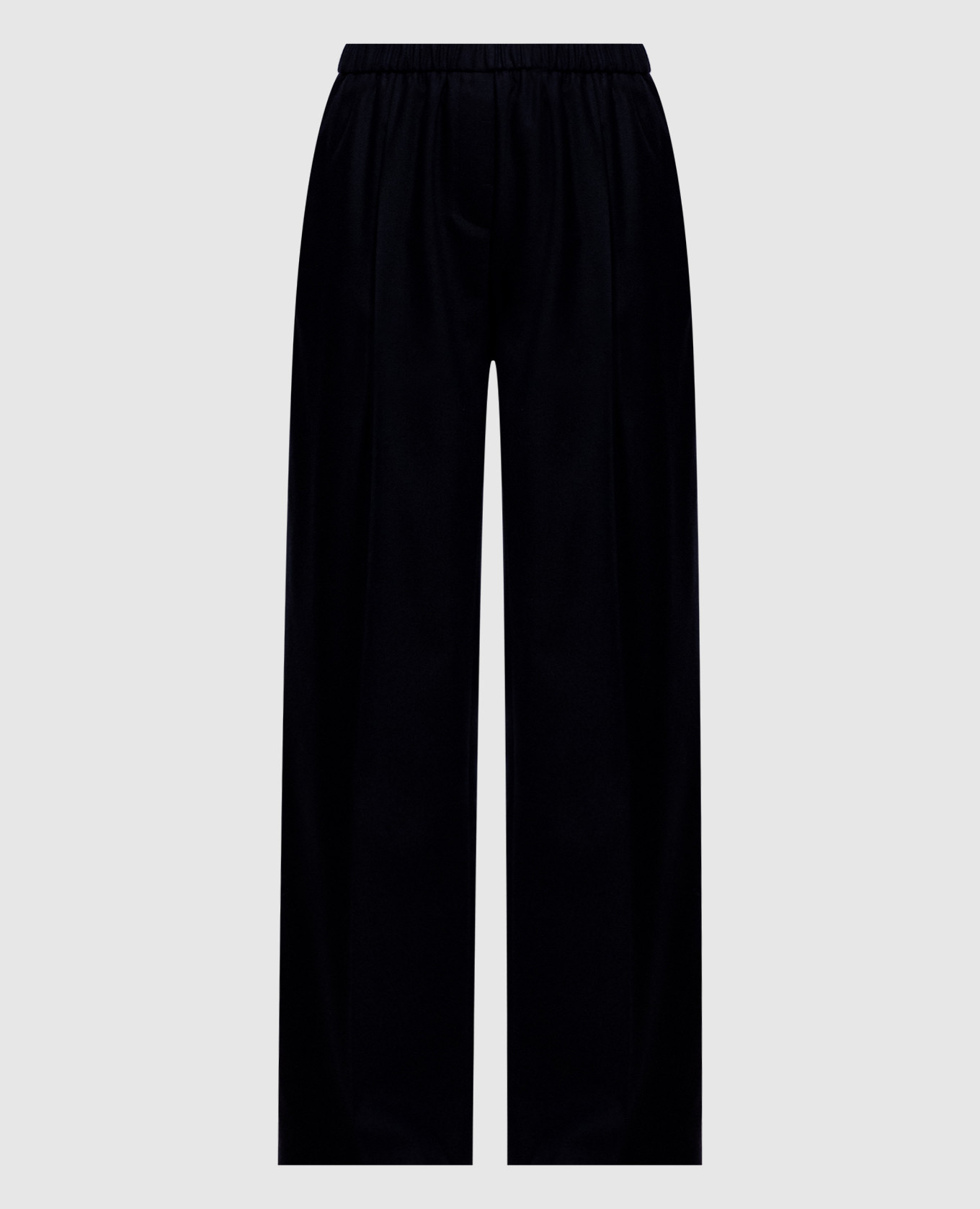 Blue wool and cashmere pants