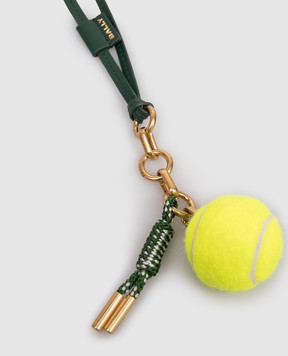 Bally Green tennis ball shaped bag keychain WLK01FVT961