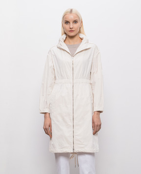 Peserico Beige parka with monil chain S2500006953