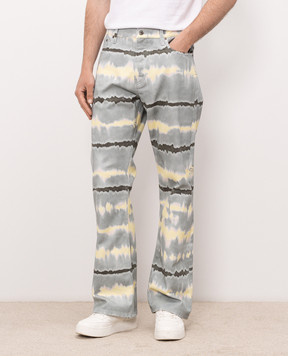 Off-White Grey Tie Dye Jeans 44MYA18JZ26D004