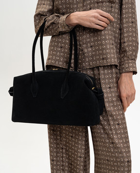 YUZEFI Black suede bag BRIOCHE BRIOCHEDUFFLE