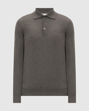 Brunello Cucinelli Green cashmere polo shirt M2200295