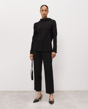 The Row Evo black blouse with open back 11125W5082