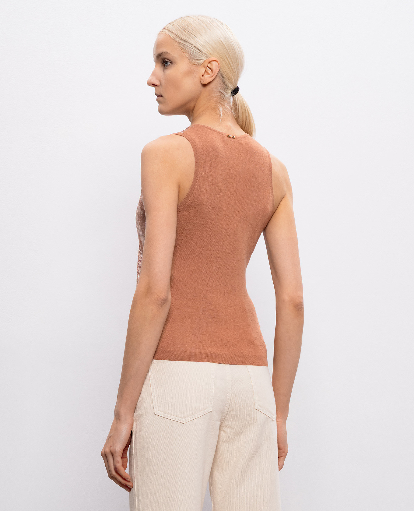 

Brown top with sequins Twinset