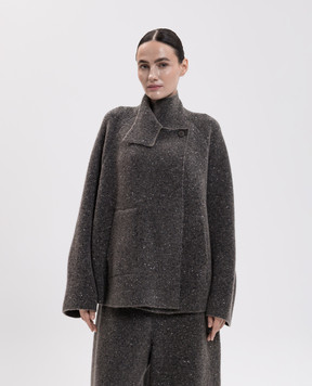 BOBOUTIC Green coat with wool and cashmere 5169
