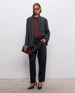 Brunello Cucinelli Gray wool pants MP549P9148