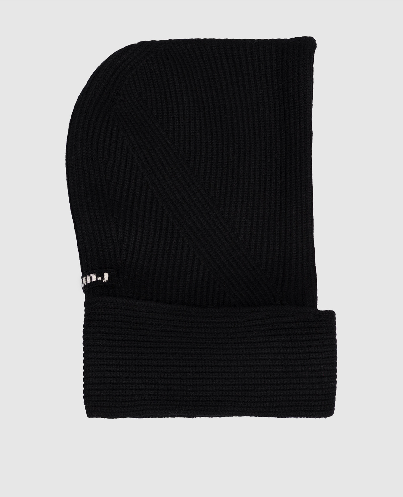 

Black wool and cashmere hoodie with logo Juun.j