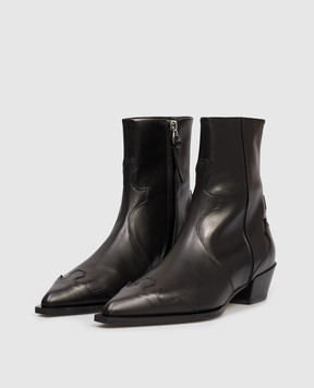 Aeyde Black leather Hester boots ABHESD40CH223800001