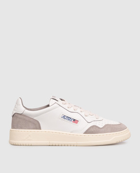 AUTRY MEDALIST white leather sneakers with embossed logo AULMFT15