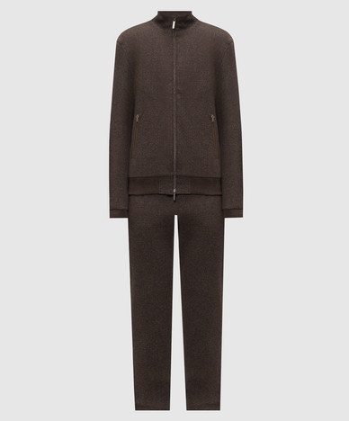 Brown patterned tracksuit